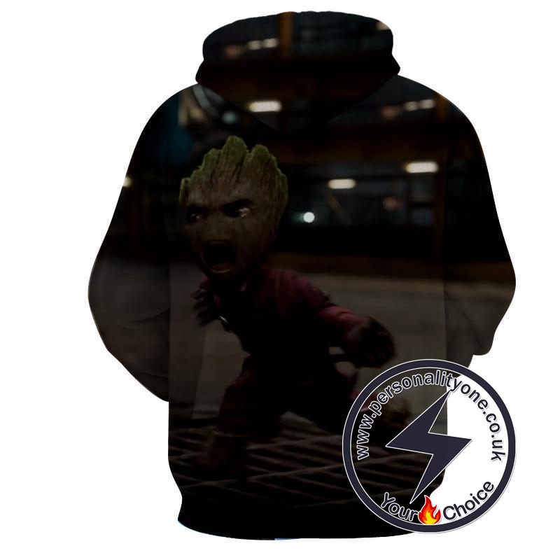 Baby Groot 3D - Guardian Of Galaxy Hoodies